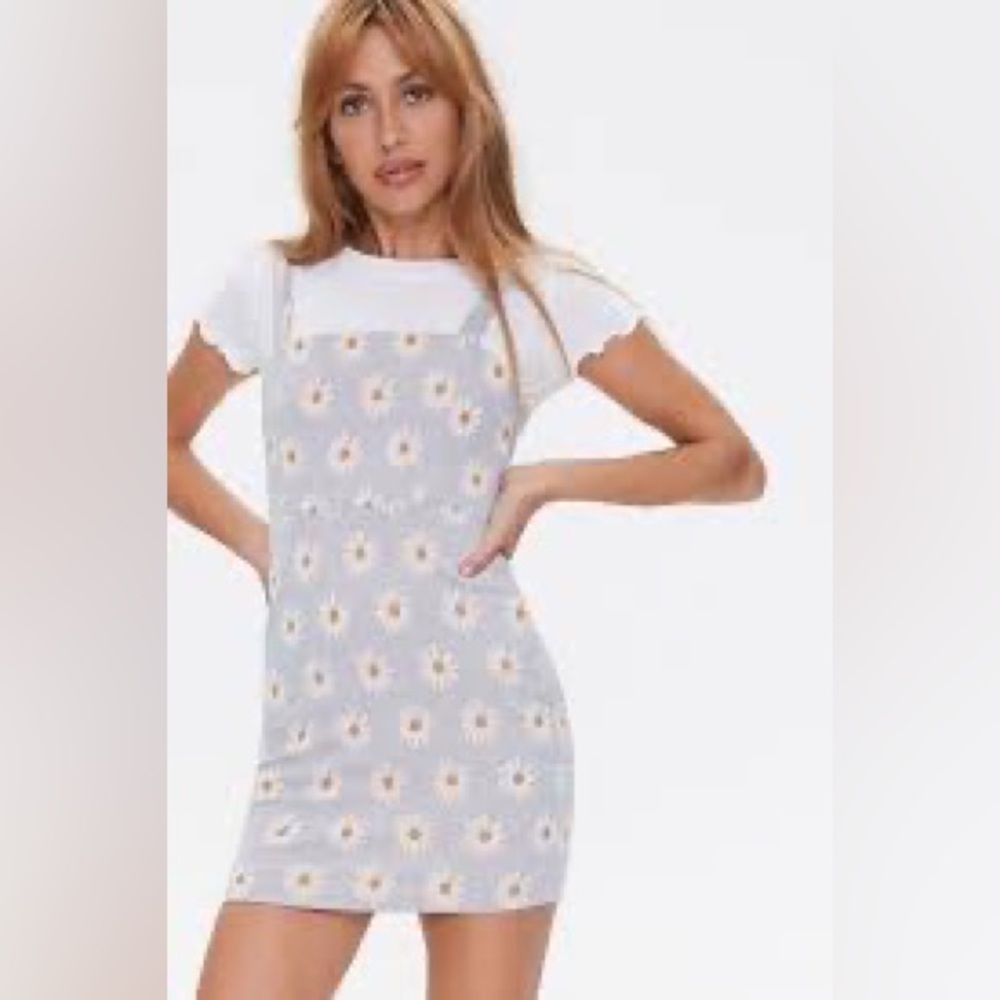 Forever 21, daisy overall dress